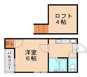 大橋駅 徒歩14分 1階の物件間取画像